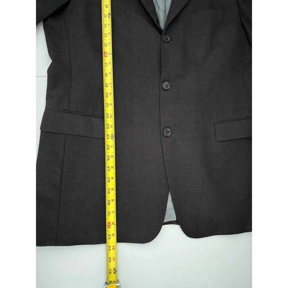 Hugo Boss Rossellini Movie Mens Suit Two Piece 44L  Gray Mens Three Button Wool